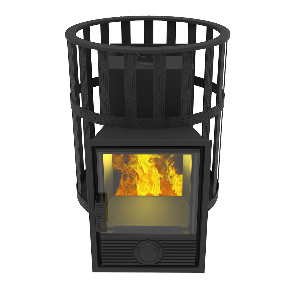Печь-камин "Викинг" 24 Д-1 (сетчатый кожух)