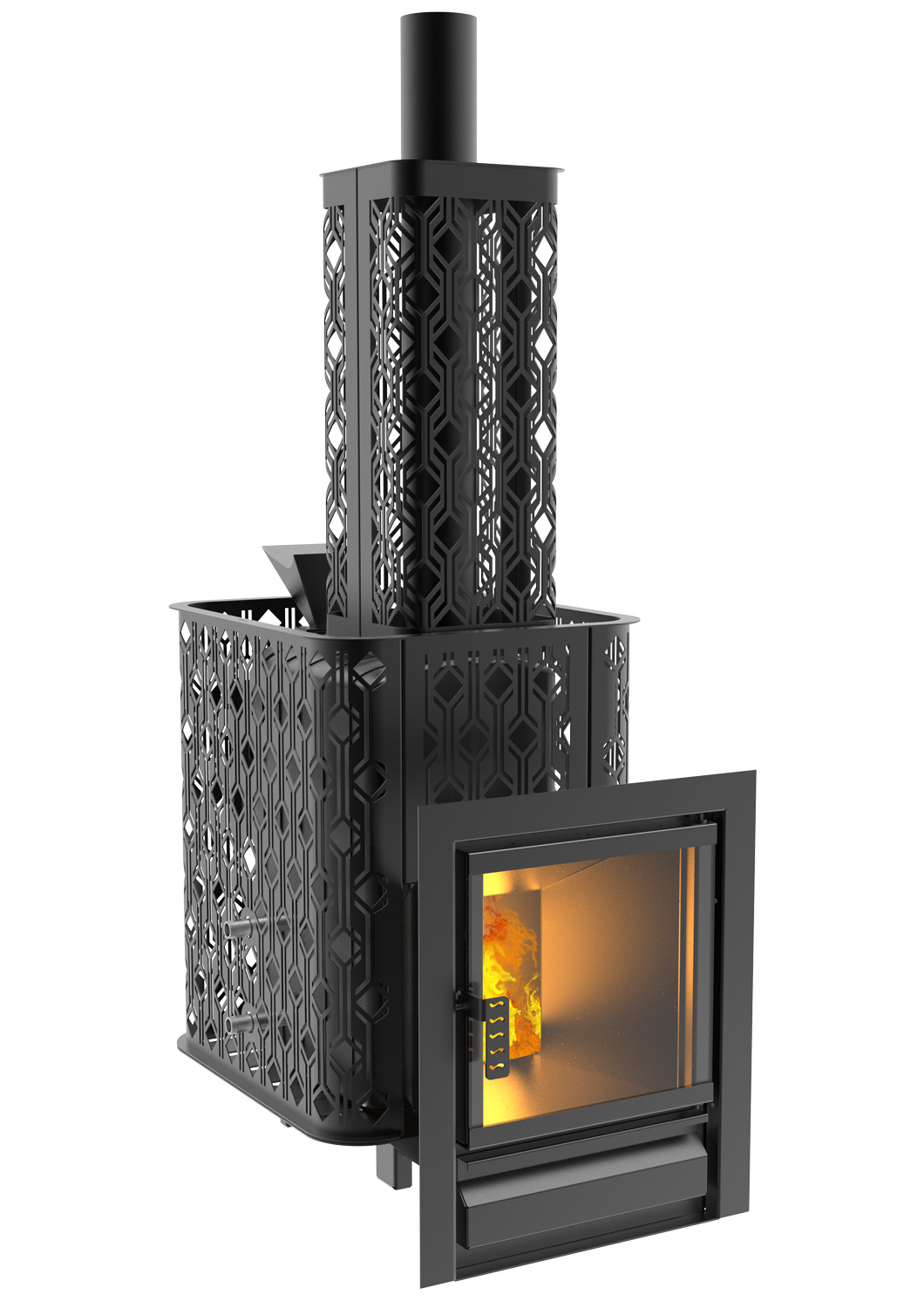 Чугунная печь  "Verona" 18 Закрытая каменка Aisi 304