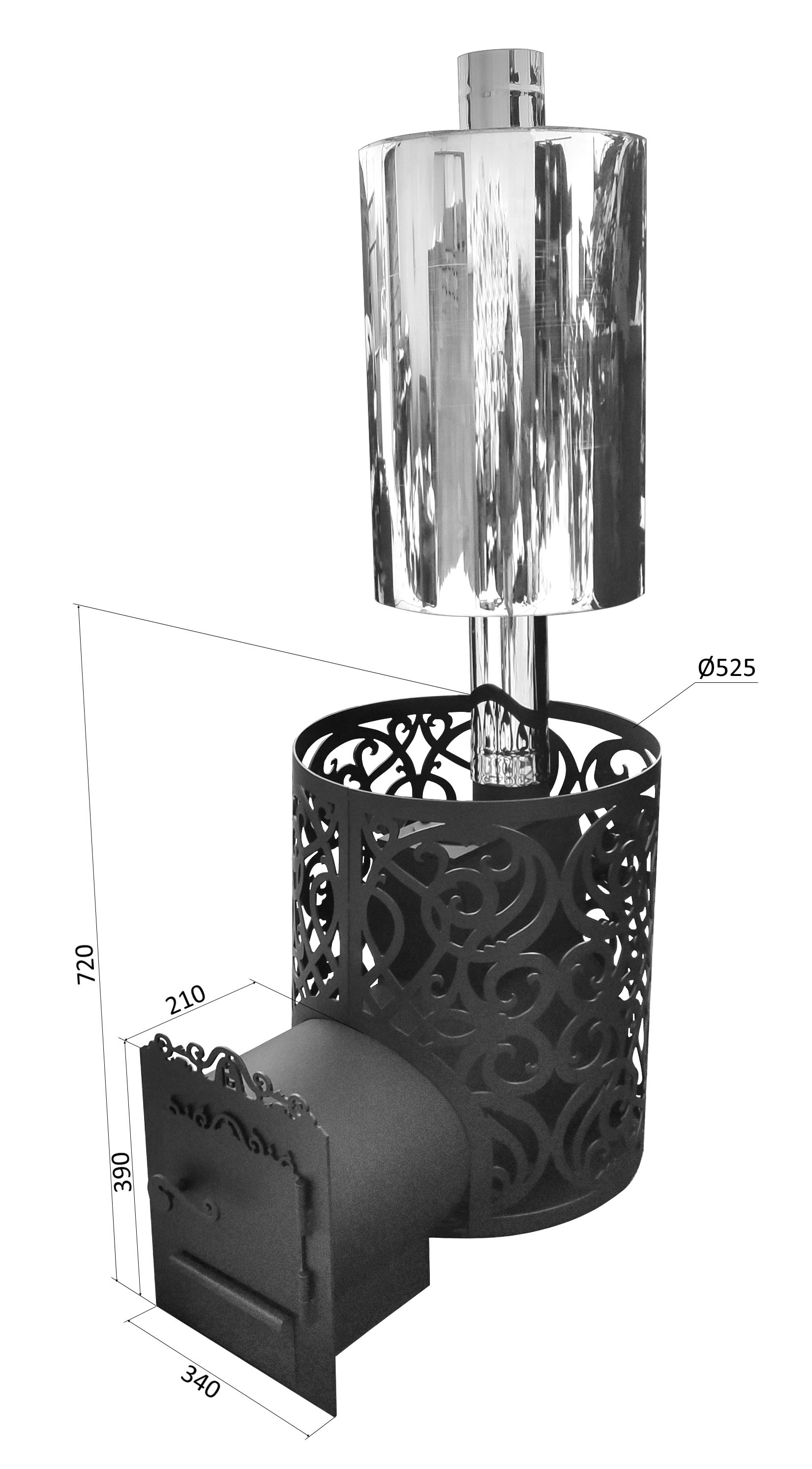 печь Диадема (8мм)