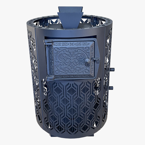 Печь-Камин Народная 16(Aisi430) Закрытая Каменка(сетка трансформер)