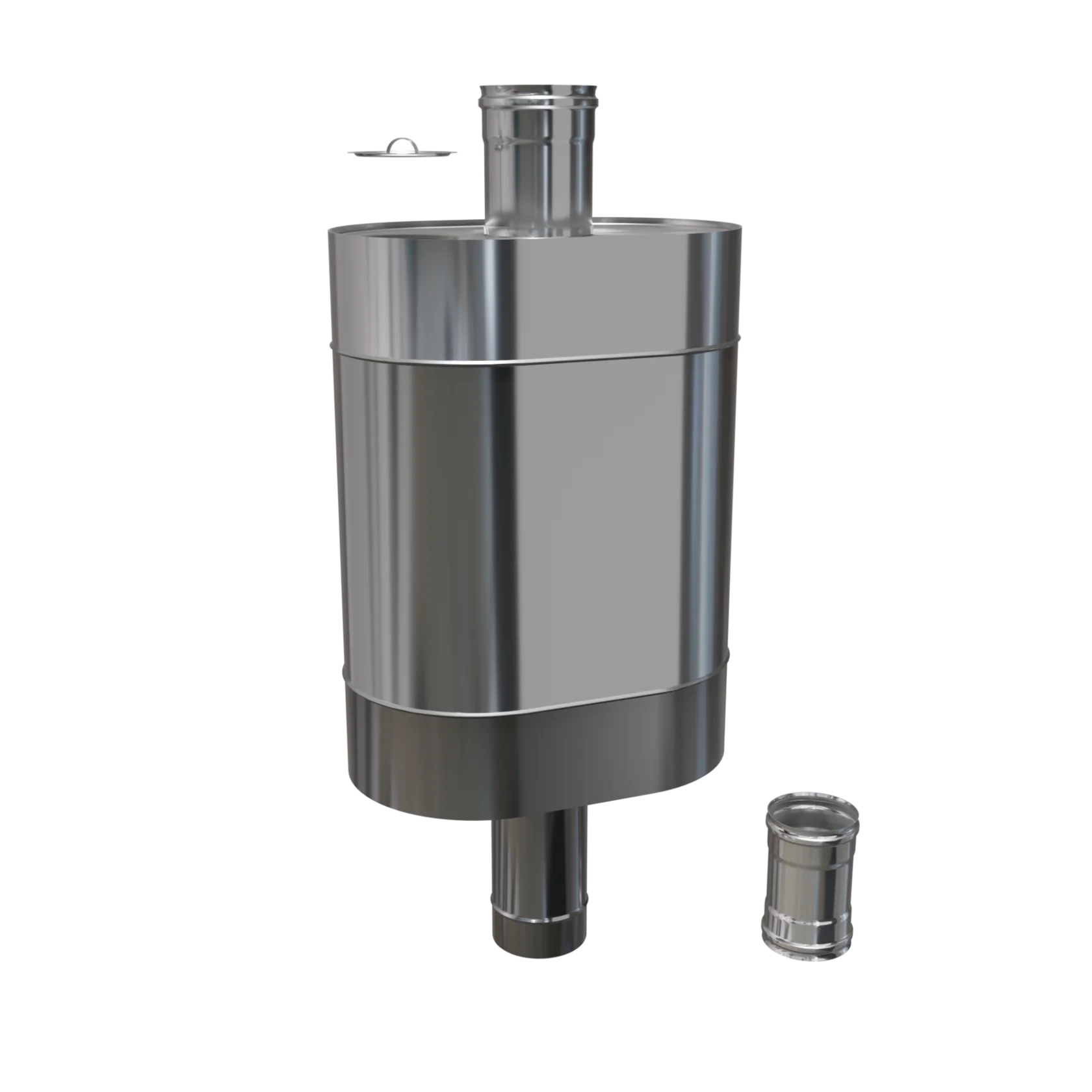 Бак "Таймыр" 61л эллиптический на трубе Ф115 (AISI 201/1.0)