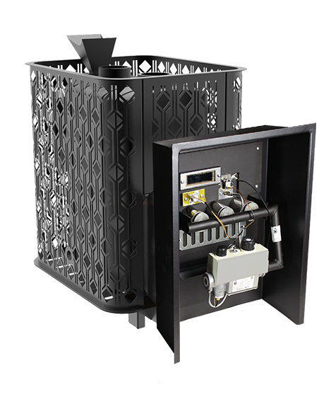 Чугунная печь  "Verona" 18 ГАЗ Закрытая каменка Aisi 304, УГ в комплекте