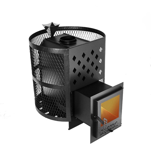 Тундра 14 стекло закрытая каменка сетчатый кожух