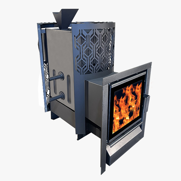 Печь-Камин Народная 26(Aisi430) Закрытая Каменка(сетка трансформер)
