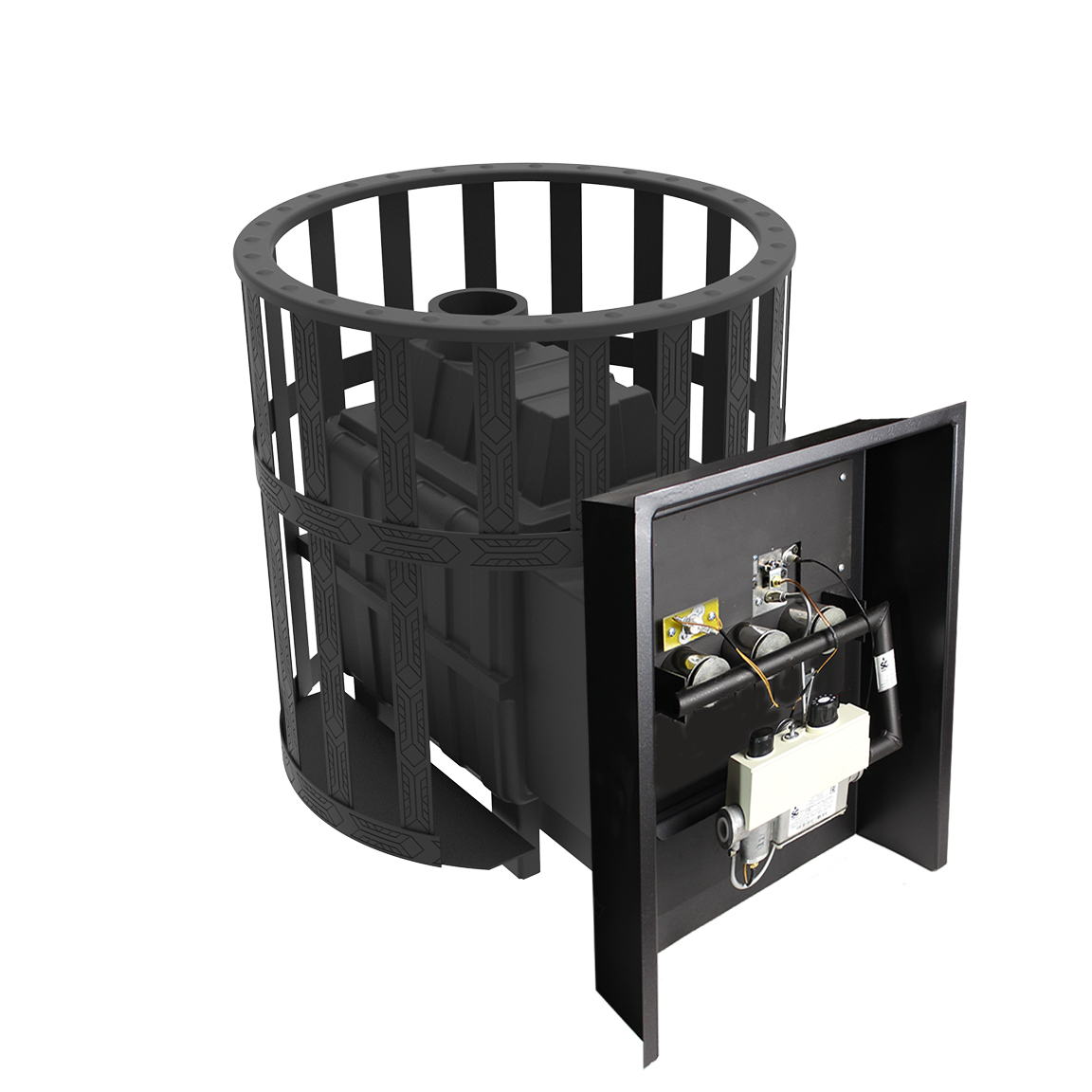 Печь чугунная для бани "Воевода" 20 ГАЗ Сетч.кожух