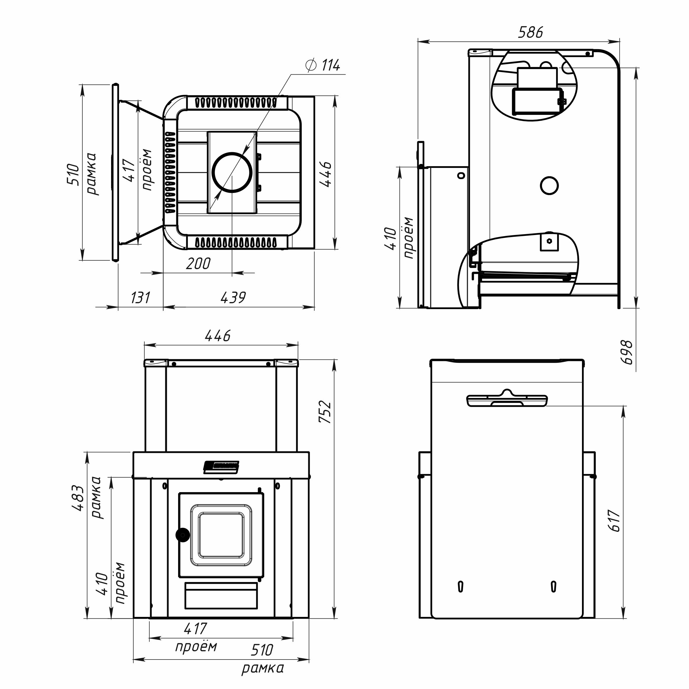 Банная печь ЕРМАК Уралочка 20