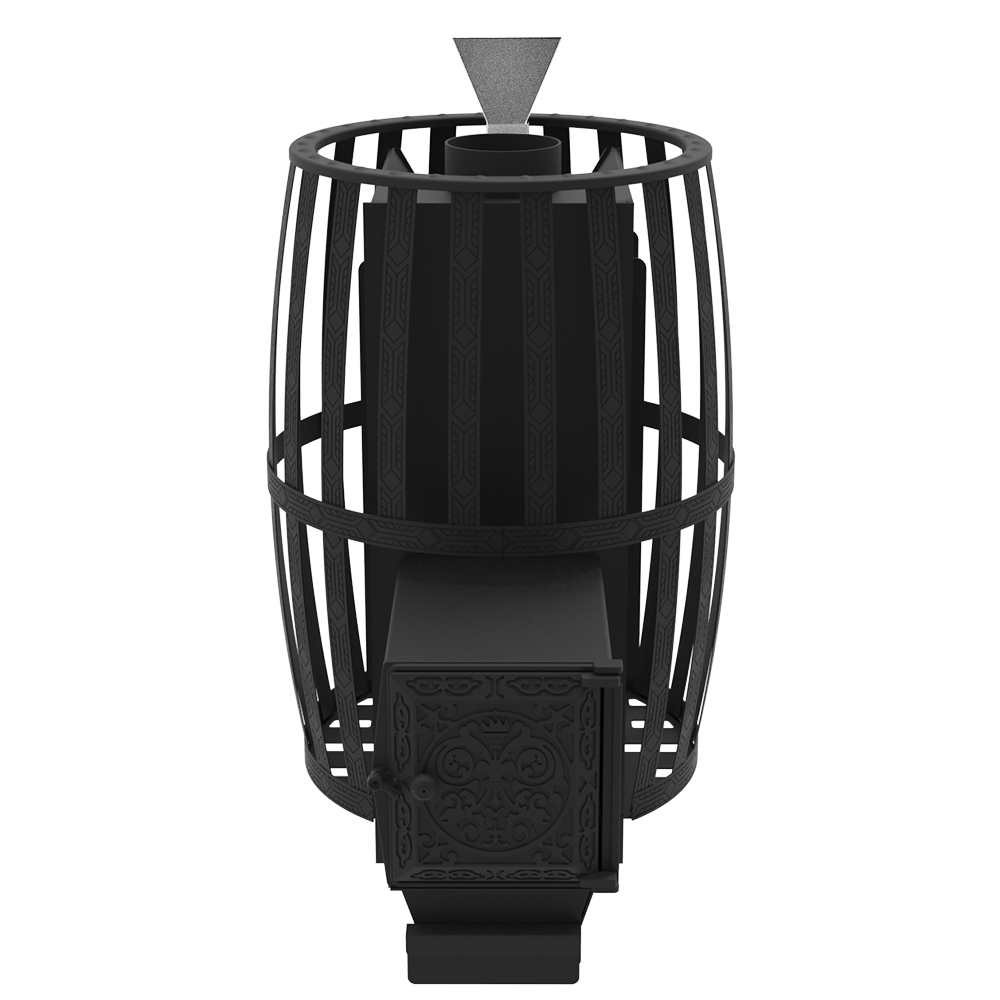 Печь "Витязь" 18 ДТ-4 (Закрытая каменка нерж, Сетчатый кожух)