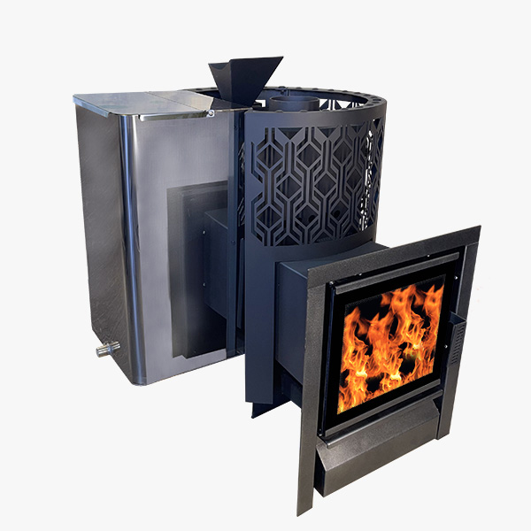 Печь-Камин Народная 26(Aisi430) Закрытая Каменка(сетка трансформер)