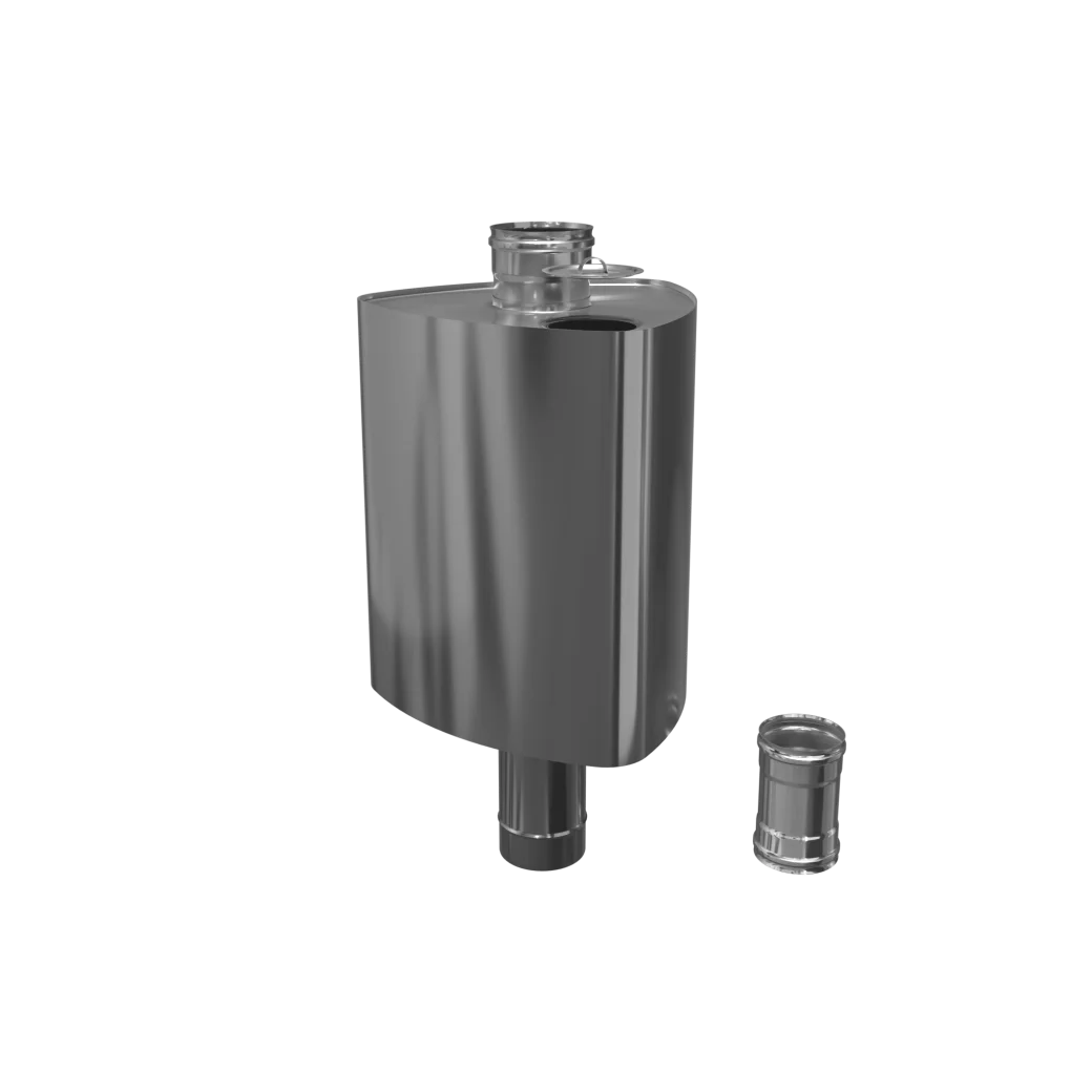 Бак "Каспий" 51л треугольный на трубе Ф115 (AISI 201/1.0)