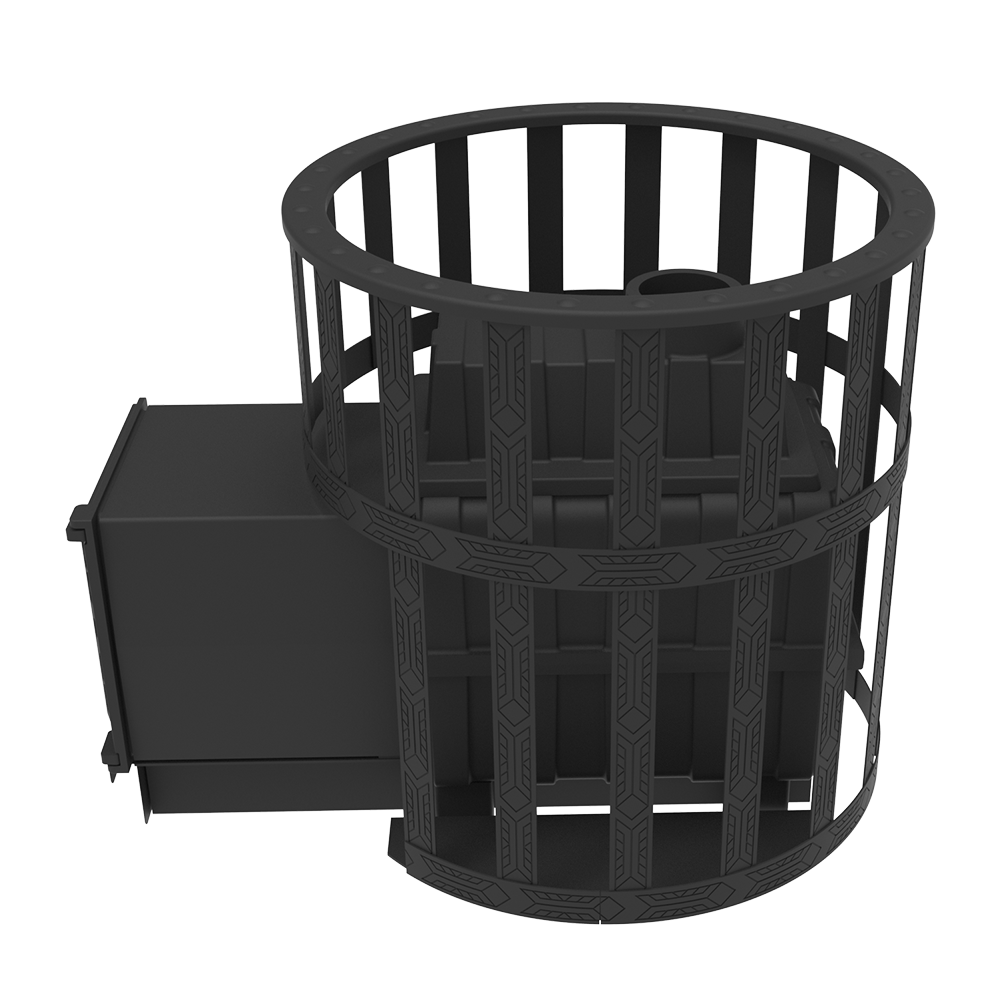 Банная печь чугунная "Воевода" 20 ГАЗ Сетч.кожух