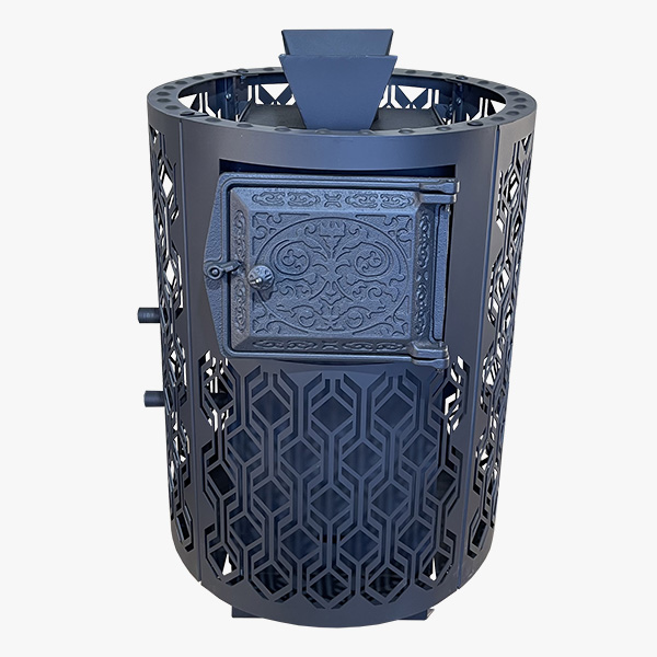 Печь-Камин Народная 26(Aisi430) Закрытая Каменка(сетка трансформер)