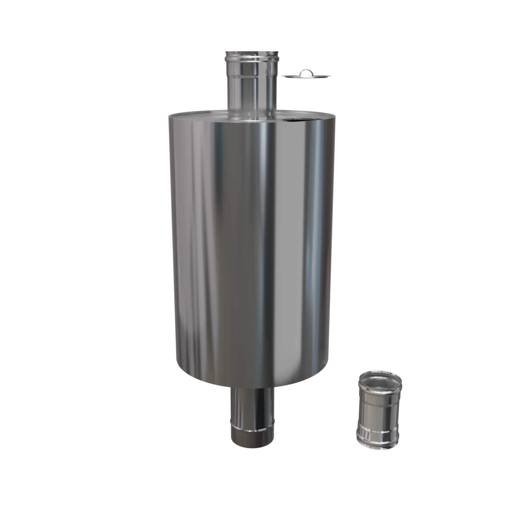 Бак "Селигер" 62л круглый на трубе Ф115 (AISI 201/1.0)